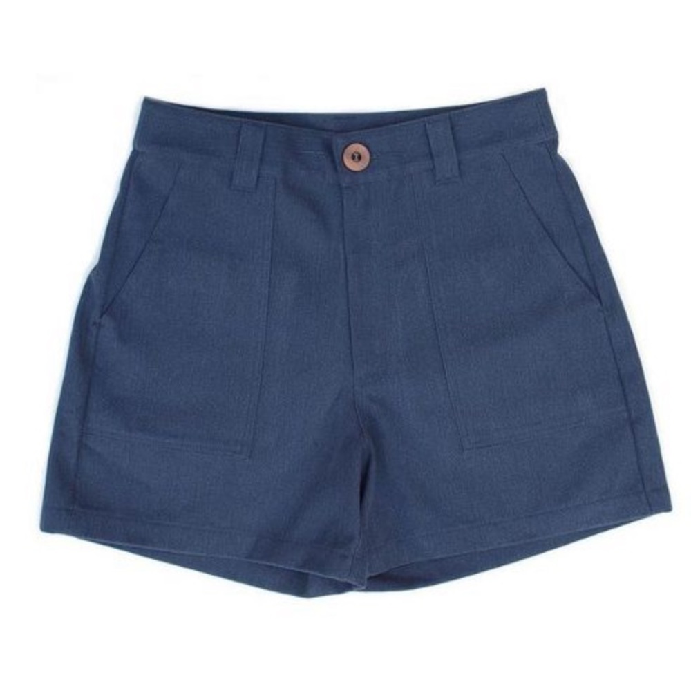Beaton utility shorts - blue denim.